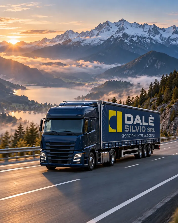 Camion Dalè in viaggio tra le Alpi